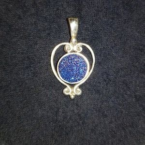 💎Druzy Quartz sterling Pendant💎